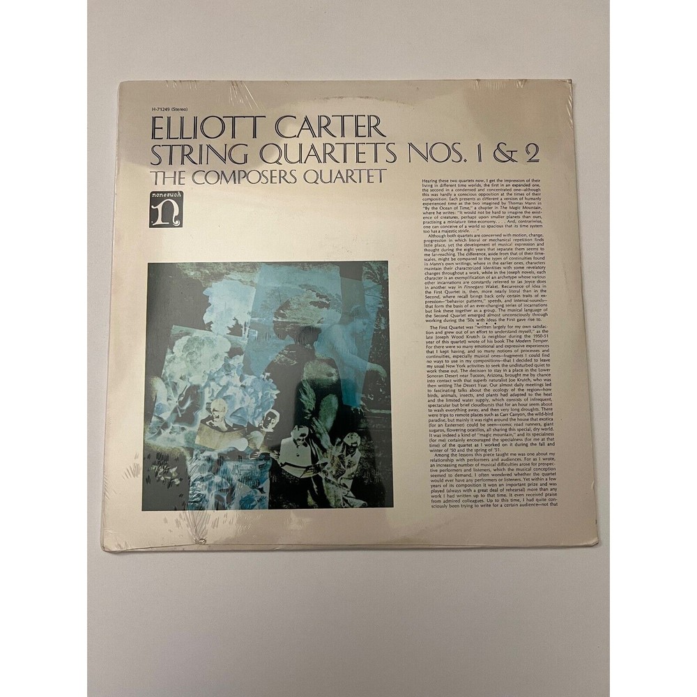 Elliott Carter String Quartets Nos 1 & 2 Composers Quartet Nonesuch LP NEW